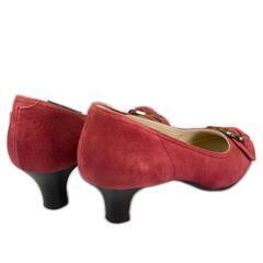 REGAL リーガル パンプス スウェード レッド レディース 23【古着】【中古】の画像