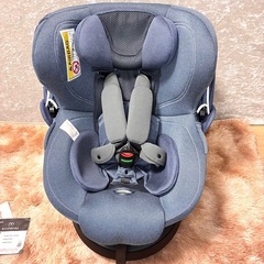 価格相談OK　チャイルドシート　ISOFIX エールベベ　AILEBEBE クルット4 oui2 デニムブルー　説明書有り　ISOFIXカバー＆パット新品に交換済　動作確認済み　アイソフィックスの画像