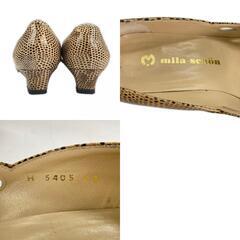 mila schon ミラショーン パンプス 合成皮革 ベージュ レディース 22.5【古着】【中古】の画像