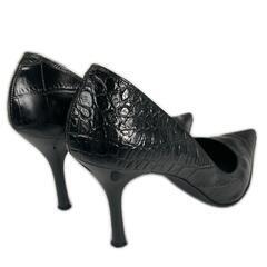 DIANA ダイアナ その他 パンプス レザー ブラック レディース 24.5【古着】【中古】の画像