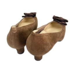 REGAL リーガル リボン パンプス スウェード ブラウン レディース 23【古着】【中古】の画像