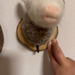 壁掛け　動物　フック付　うさぎ　ひつじの画像