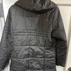 ロングコート チャコールブラウン レディース Lサイズ ダウン風 ジャンパーの画像