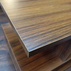 テレビボード　キャスター付き　テレビ台　ブラウン　木目調　S字　サイズ（約）幅80×奥30×高39　　■近隣配送無料 買取GO‼　栄和店の画像