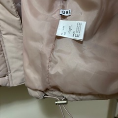 GRL グレイル ダウン コート ピンクベージュ フードつき フリーサイズの画像