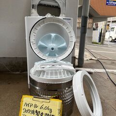 【リサイクルショップ ピカソ 小松原】🌀✨分解洗浄済み‼／Haier ハイアール 全自動洗濯機 6.0kg／JW-U60HK 2023年製★1799★の画像