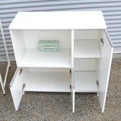 無料配達します🚚白系まとめて💖兼用脚立💖ニトリレンジボード💖PCデスク💖ラック💖の画像