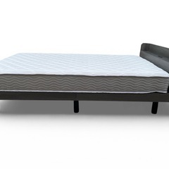 美品 ニトリ マットレス付き セミダブルベッドフレーム コンセント付きの画像