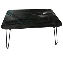 【ジ1219-22】作業用テーブルに最適‼️ 木目調 鏡面  ブラック 折りたたみテーブルの画像