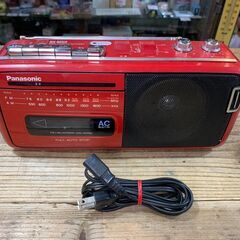 Panasonic パナソニック ラジカセ 昭和レトロ RX-M50 赤 ラジオ 動作品の画像