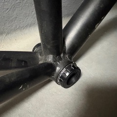 ジャンク ロードバイク フレーム ブラック BB付きの画像