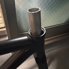 ジャンク ロードバイク フレーム ブラック BB付きの画像