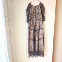 ドリードール ショルダーギャザーラッセルレースワンピース M 結婚式の画像