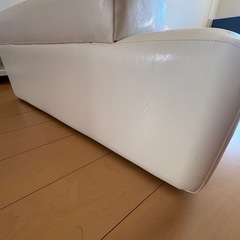 3人掛け　ソファー　人工革　ローソファーの画像