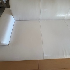 3人掛け　ソファー　人工革　ローソファーの画像