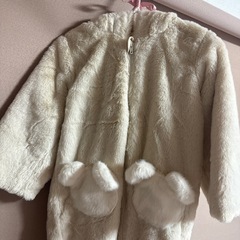 【メゾピアノ】 大人気 耳付フリース カバーオール アウター フェイクファーの画像