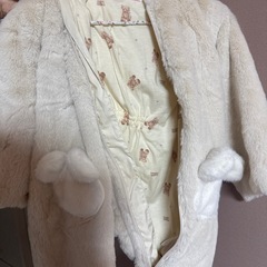 【メゾピアノ】 大人気 耳付フリース カバーオール アウター フェイクファーの画像