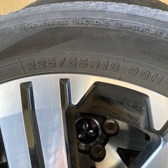 十勝　デリカD5 純正ホイール　18インチ　タイヤ付4本セットの画像