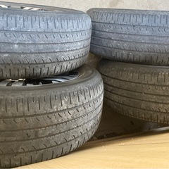 十勝　デリカD5 純正ホイール　18インチ　タイヤ付4本セットの画像