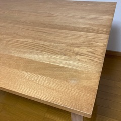 無印良品 無垢材テーブル オーク材 幅140cmの画像