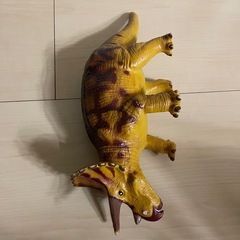 大きい！39cm トリケラトプス 恐竜 ブラウン フィギュア ビック 茶色 人形の画像