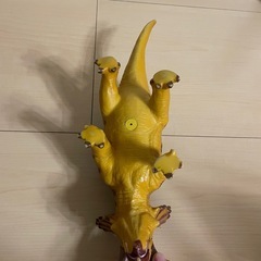 大きい！39cm トリケラトプス 恐竜 ブラウン フィギュア ビック 茶色 人形の画像