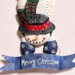 【無料】クリスマス 壁掛けオーナメント（スノーマン）の画像