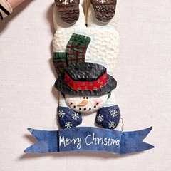 【無料】クリスマス 壁掛けオーナメント（スノーマン）の画像