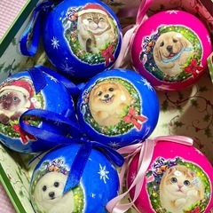 【無料】クリスマス オーナメント ボール6個セット（箱付き）の画像