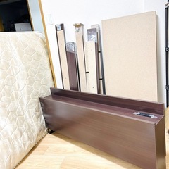 マットレス付き セミダブル フラットローベッド の画像