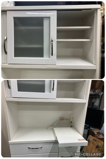 大阪引取限定 FRIA-90KB-WH 食器棚 ホワイト