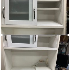 大阪引取限定　FRIA-90KB-WH 食器棚 ホワイトの画像