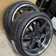 18インチ タイヤホイールセット 215/35R18 バリ溝 の画像