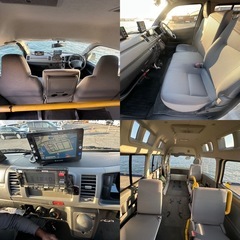 トヨタハイエースバン 福祉車両の中古車ウェルキャブ車 🔹Aタイプルーフサイドウインドゥ 🔹電動パワーゲート 🔹 パワースライドドア 🔹 パワーサイドステップ 🔹🔹タクシーメーター 🔹定員　9人 ETCの画像