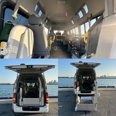 トヨタハイエースバン 福祉車両の中古車ウェルキャブ車 🔹Aタイプルーフサイドウインドゥ 🔹電動パワーゲート 🔹 パワースライドドア 🔹 パワーサイドステップ 🔹🔹タクシーメーター 🔹定員　9人 ETCの画像