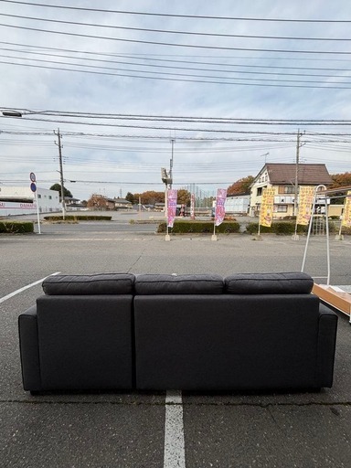 YAMADA ヤマダ 布張り左カウチソファベッド YCS150008GY グレー