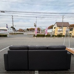 YAMADA ヤマダ 布張り左カウチソファベッド YCS150008GY グレーの画像