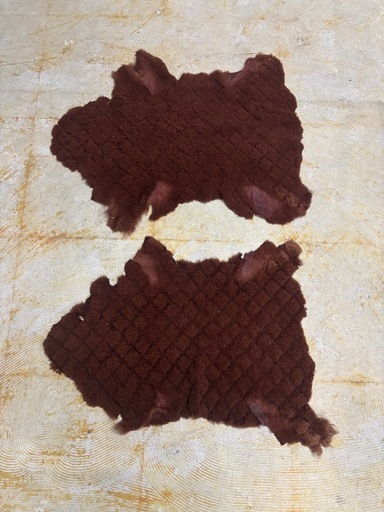 小判　ラビットファー　ラグマット　カーペット