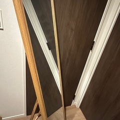 全身鏡/ミディアムブラウンの画像