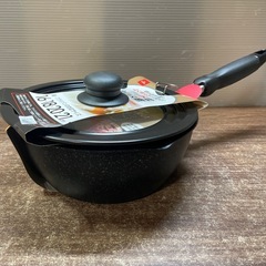 新品 20cm 深型 フライパン 蓋付き IH対応の画像