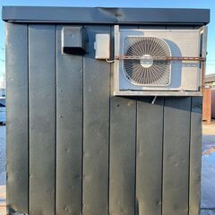 【三重】① 4坪ハウス　(土日引き取り可)　エアコン　8畳　コンテナハウス　ユニット　トレーラー　大型　事務所　倉庫　物置　【配送可】の画像