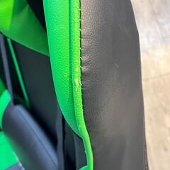 GTレーシング ゲーミングチェア デスクチェア オフィスチェア リクライニング  ブラック×グリーン 黒 GTRACING★買取帝国 志木店の画像