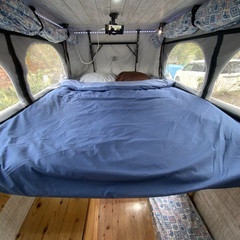 キャンピングカー　軽トラック　シェル　ポップアップテント付　フルキャンパー・車中泊仕様の画像