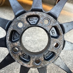 ホイール[16 × 8JJ +25 ]＋タイヤ [205/45R16]4本セット（ひっぱり・塗装あり）[CR-Z/スイフトスポーツ]の画像