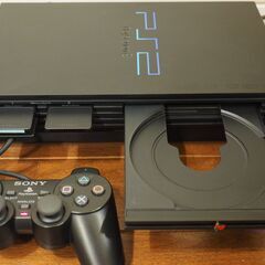 【動作品】プレイステーション2・コントローラー・メモリーカード2枚・外箱・取説付きの画像