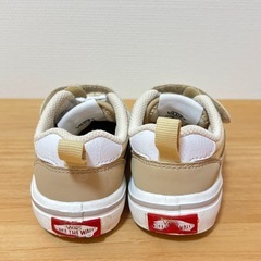 Vans ベージュ スニーカー マジックテープ16cmの画像