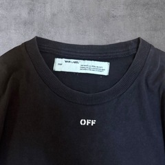OFF-WHITE 13SS クルーネック ステンシルアロー プリントT Lの画像