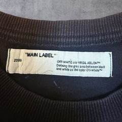 OFF-WHITE 13SS クルーネック ステンシルアロー プリントT Lの画像