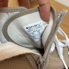CONVERSE ベージュ ハイカットスニーカー 18cmの画像