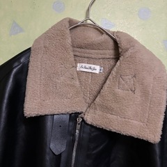 ライダースボアジャケット　黒色　Mサイズの画像